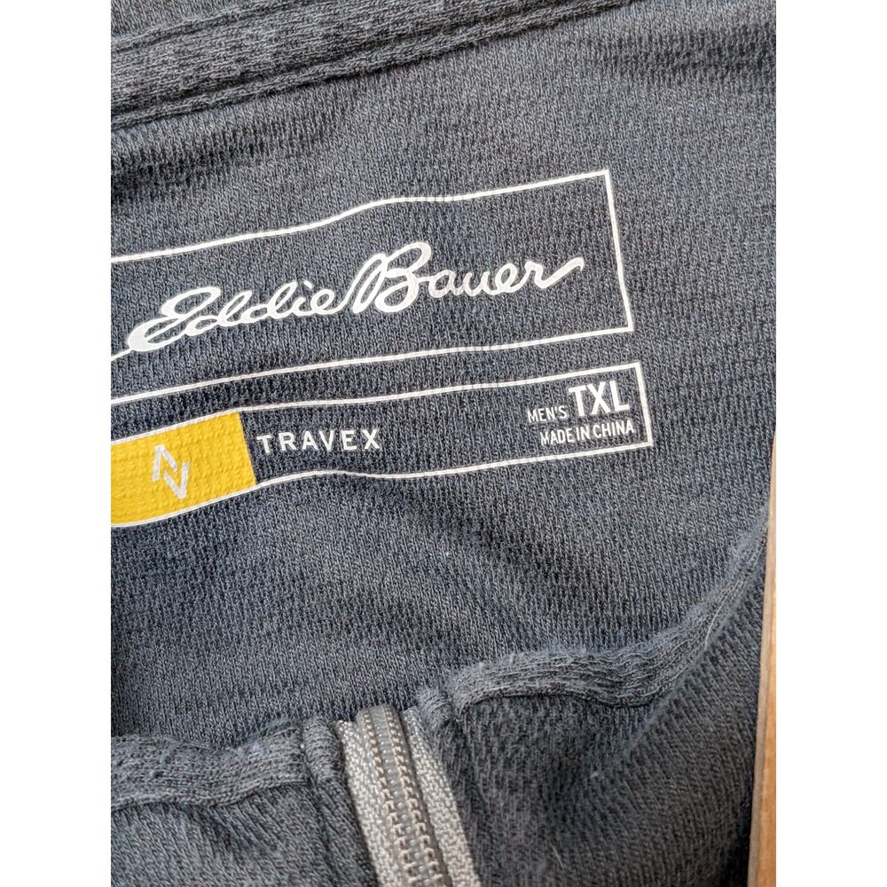 Eddie Bauer Travex Quarter Zip Pullover Mens TXL Tall Light Performance Hiking - Picture 2 of 12